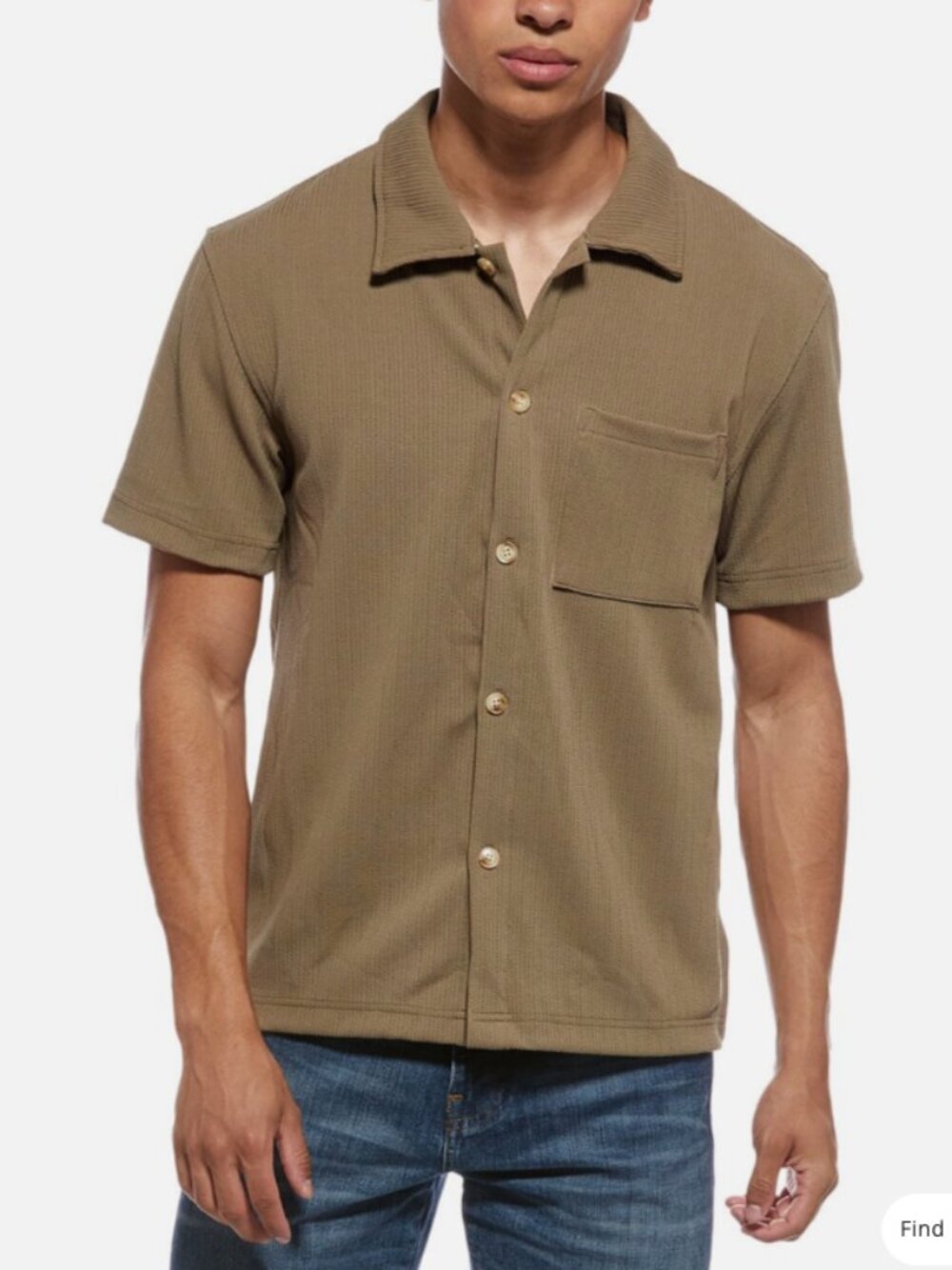 American Stitch mens Camp Shirt - Color: Olive